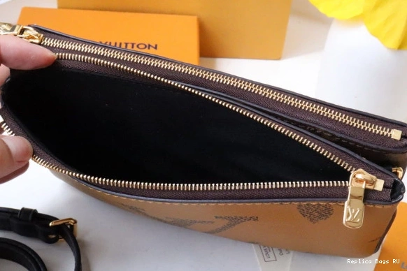 Affordable VUITTON POCHETTE LOUIS ZIP DOUBLE 0730